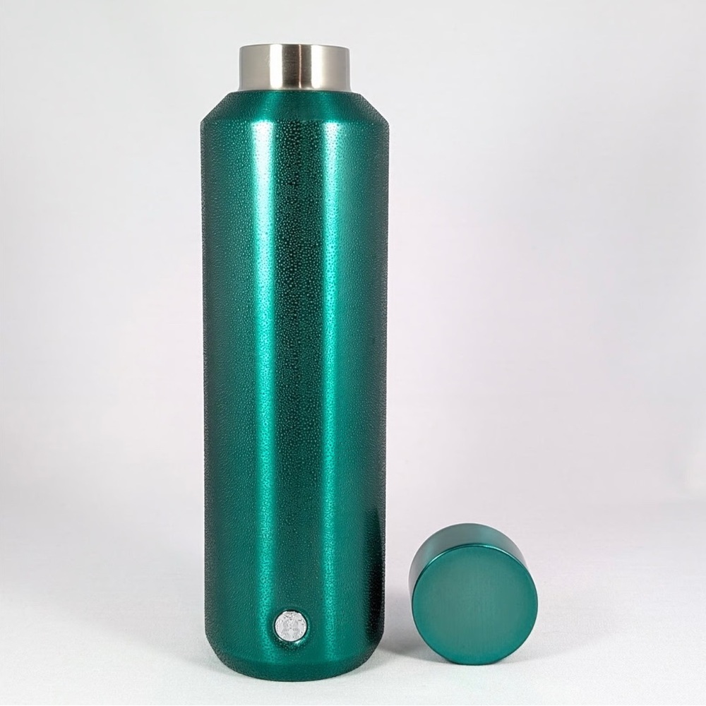 Starbucks limited edition green metallic insulated water bottle tumbler 20 oz